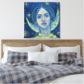 Toile Hécate, Déesse de la Lune, peinture pastel, imagin (Insitu(Chambre))