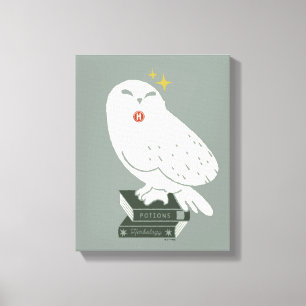 Toile Hedwig avec lettre dessin fantaisiste