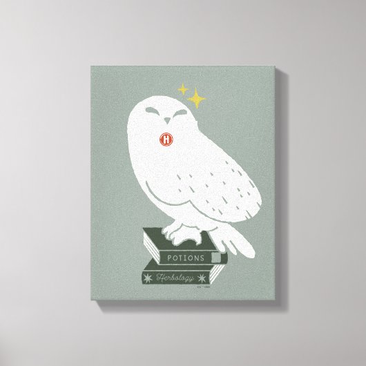 Toile Hedwig avec lettre dessin fantaisiste (Recto)