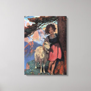Toile Heidi sur un sommet de montagne par Jessie Willcox