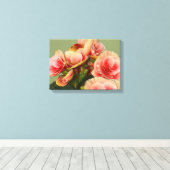 Toile Heirloom Begonias 2 (Insitu (Plancher de Bois))