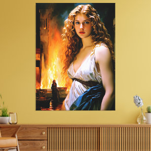Toile "Helen, La beauté d’un spartiate, Le feu de Troy"