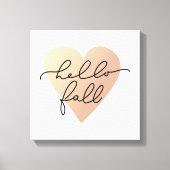 Toile Hello Fall Love Heart (Recto)