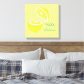 Toile Hello Lemon jaune moderne fruit (Insitu(Chambre))