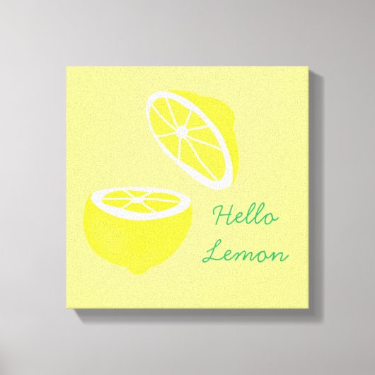 Toile Hello Lemon jaune moderne fruit (Recto)