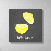 Toile Hello Lemon jaune moderne fruit (Recto)