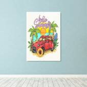 Toile Hello Summer Artwork 2024 (Insitu (Plancher de Bois))