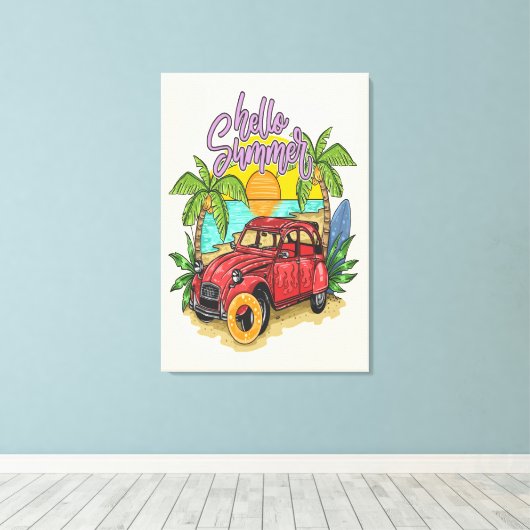 Toile Hello Summer Artwork 2024 (Insitu (Plancher de Bois))