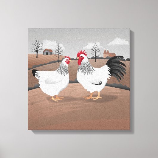 Toile Hen & Rooster (Recto)