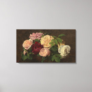 Toile Henri Fantin-Latour Vintage Nice Roses sur une tab