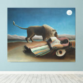 Toile Henri Rousseau Dormir Gitan Lion Peinture (Insitu (Plancher de Bois))