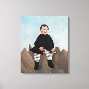 Toile Henri Rousseau - Garçon sur les rochers