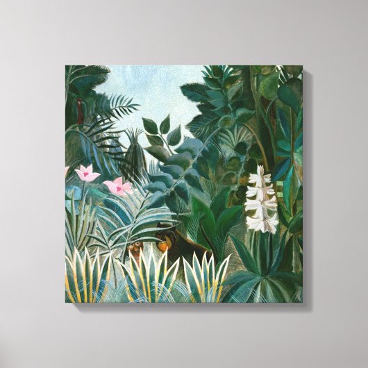 Toile Henri Rousseau - La jungle équatoriale (Recto)