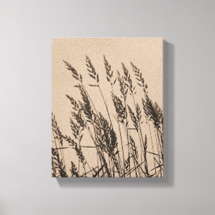 Toile Herbe sauvage à Sepia