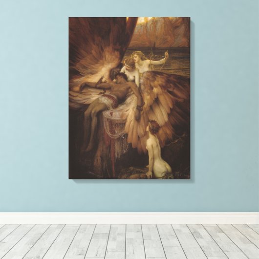 Toile Herbert Draper - La complainte D'Icarus (Insitu (Plancher de Bois))