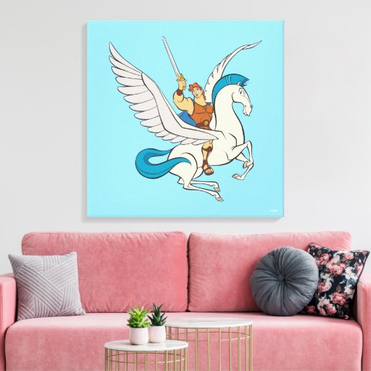 Toile Hercules Riding Pegasus Canvas Print (Insitu(Salon))