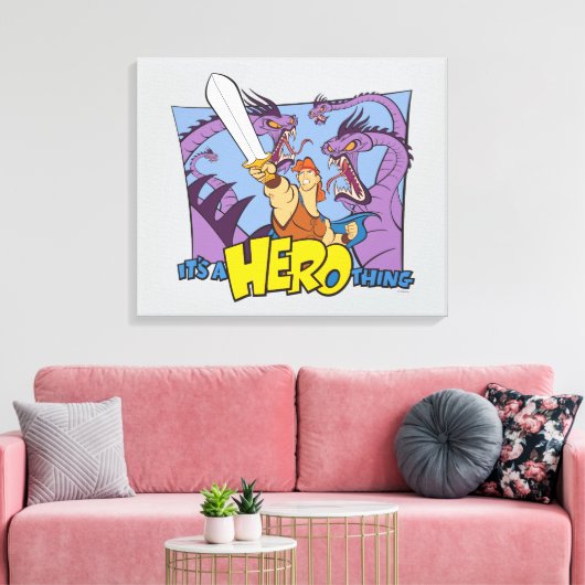 Toile Hercules vs Hydra - It's a HERO Thing Canvas Print (Insitu(Salon))