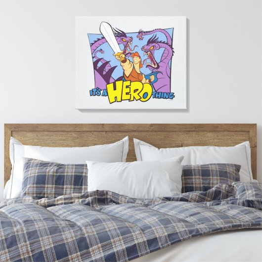 Toile Hercules vs Hydra - It's a HERO Thing Canvas Print (Insitu(Chambre))