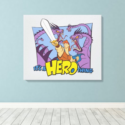 Toile Hercules vs Hydra - It's a HERO Thing Canvas Print (Insitu (Plancher de Bois))
