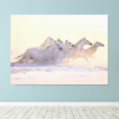 Toile Herd of Horses Running on the Beach Canvas Imprime (Insitu (Plancher de Bois))