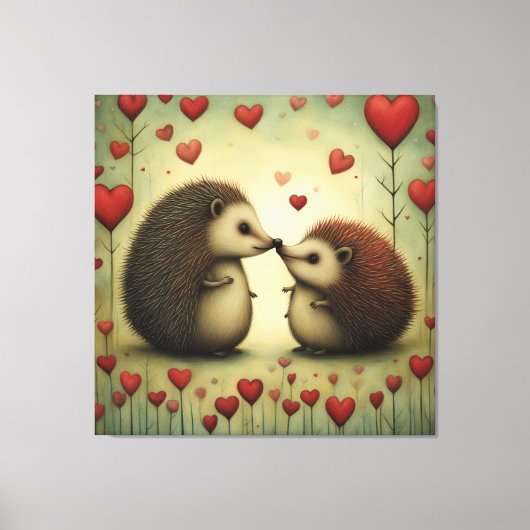 Toile Hérisson Amour 1 (Recto)