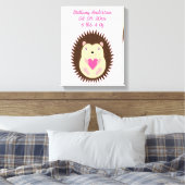 Toile Hérisson Bébé Fille Rose Mignon Sur Mesure (Insitu(Chambre))