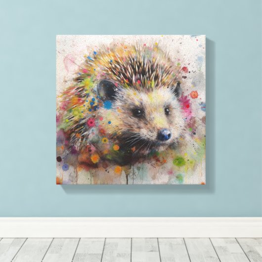 Toile Hérisson coloré moderne (Insitu (Plancher de Bois))