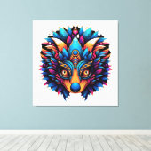 Toile Hérisson coloré Pop Art (Insitu (Plancher de Bois))