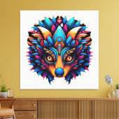 Toile Hérisson coloré Pop Art (Insitu(Salon))