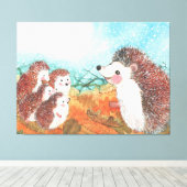 Toile Hérisson s'entretenant Illustration (Insitu (Plancher de Bois))