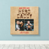 Toile Héros rustique Daddy Père`s Day 2 Photo Collage (Insitu (Plancher de Bois))