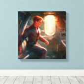 Toile Héros SF à bord du vaisseau spatial 1 (Insitu (Plancher de Bois))
