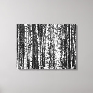 Toile Hêtre, blanc et gris charbon / gris