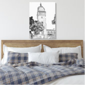 Toile Heublein Tower - Connecticut Sketch Art (Insitu(Chambre))