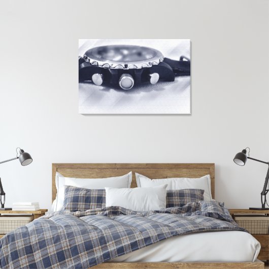 Toile heure bleue pastel (Insitu(Chambre))