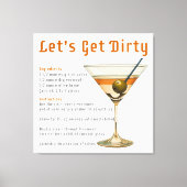 Toile Heure de cocktail Obtenons une recette de martini  (Recto)