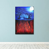 Toile Heure de sorcellerie, entre Ciel et Enfer (Insitu (Plancher de Bois))