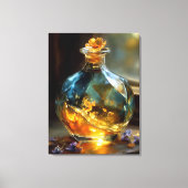 Toile Heure d'or dans une bouteille - Parfum de coucher (Recto)