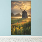 Toile Heure dorée au vieux moulin à vent (Insitu (Plancher de Bois))