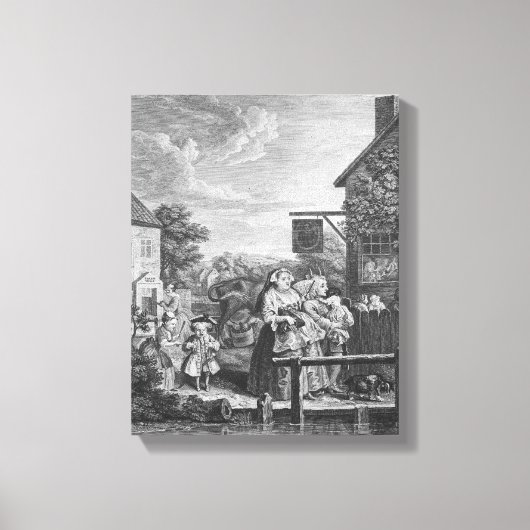 Toile Heures du jour, Soirée, 1738 (Recto)