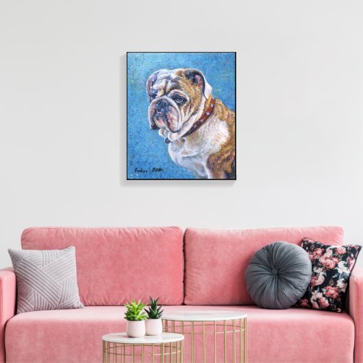 Toile "Heureux ?" (Insitu(Salon))