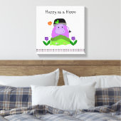 Toile Heureux comme un Hippopotame (Insitu(Chambre))
