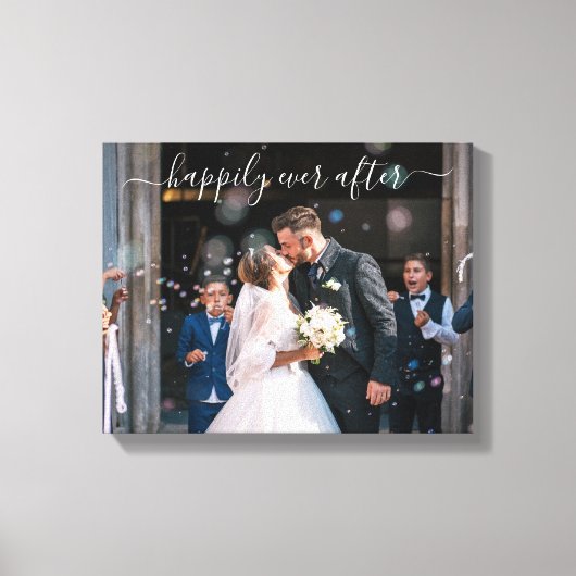 Toile Heureux toujours après un Mariage photo élégant (Recto)