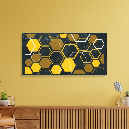 Toile HexaFlux : Flux Hexagonal futuriste (Insitu(Salon))