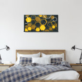 Toile HexaFlux : Flux Hexagonal futuriste (Insitu(Chambre))