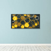 Toile HexaFlux : Flux Hexagonal futuriste (Insitu (Plancher de Bois))