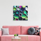 Toile Hexagon abstrait (Insitu(Salon))