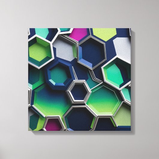 Toile Hexagon abstrait (Recto)