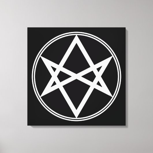 Toile Hexagramme unicoural blanc tombé (Recto)