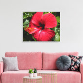 Toile Hibiscus en rouge (Insitu(Salon))